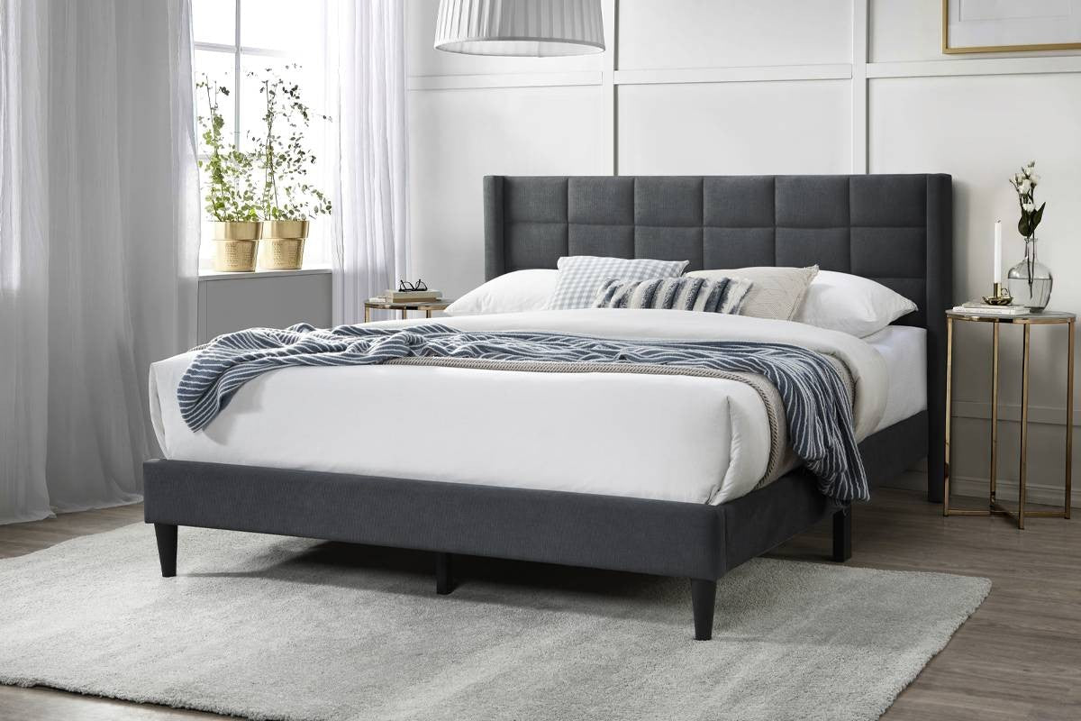 Queen Bed - Charcoal