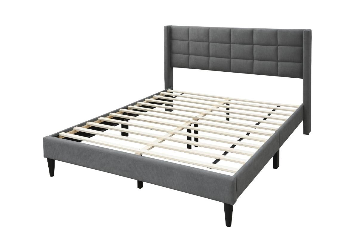 Queen Bed - Gray
