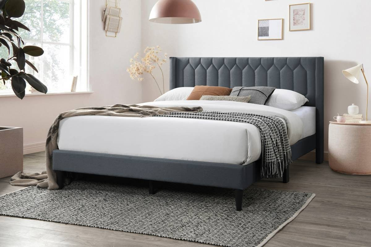 Queen Bed - Charcoal