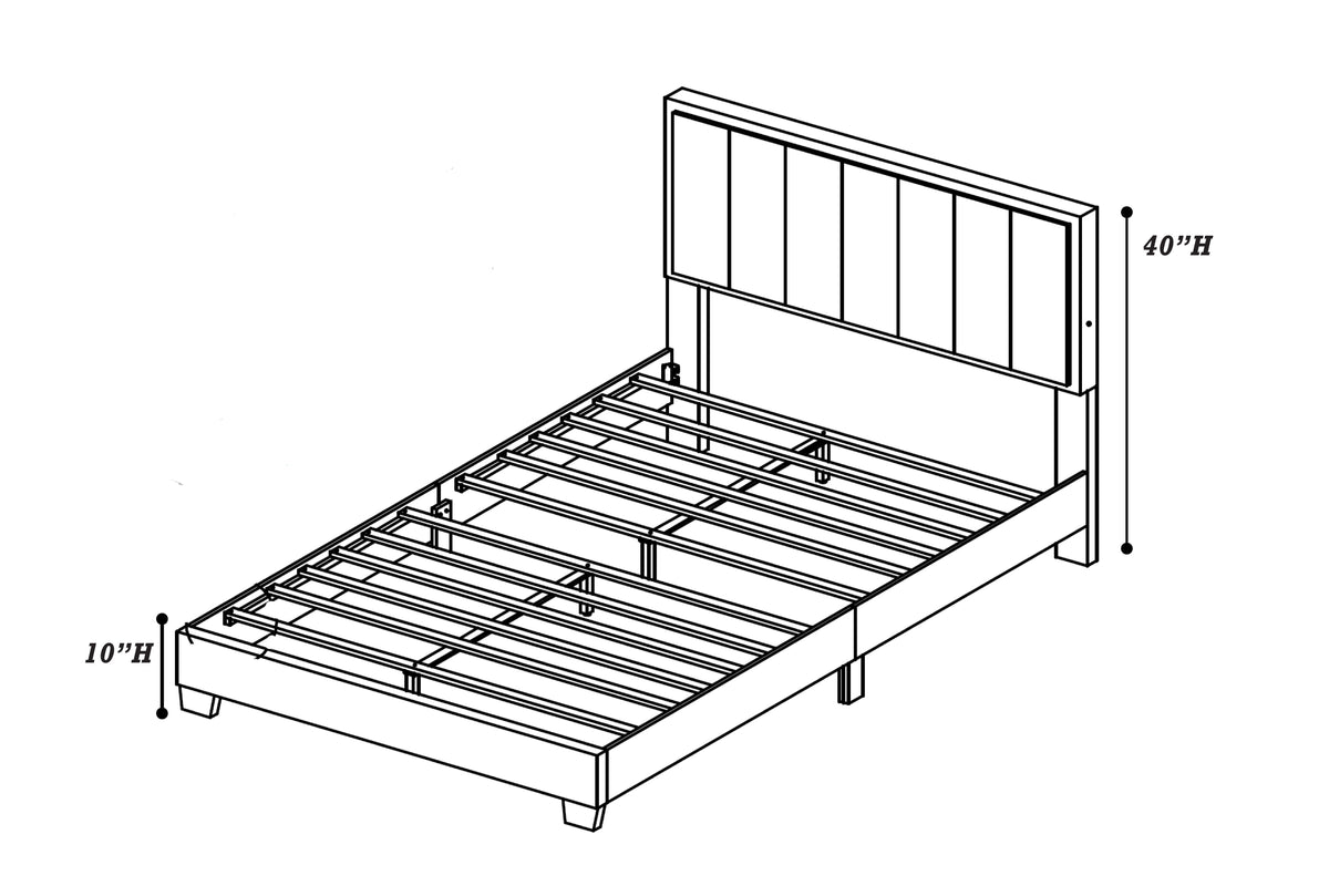 Full Bed - Charcoal