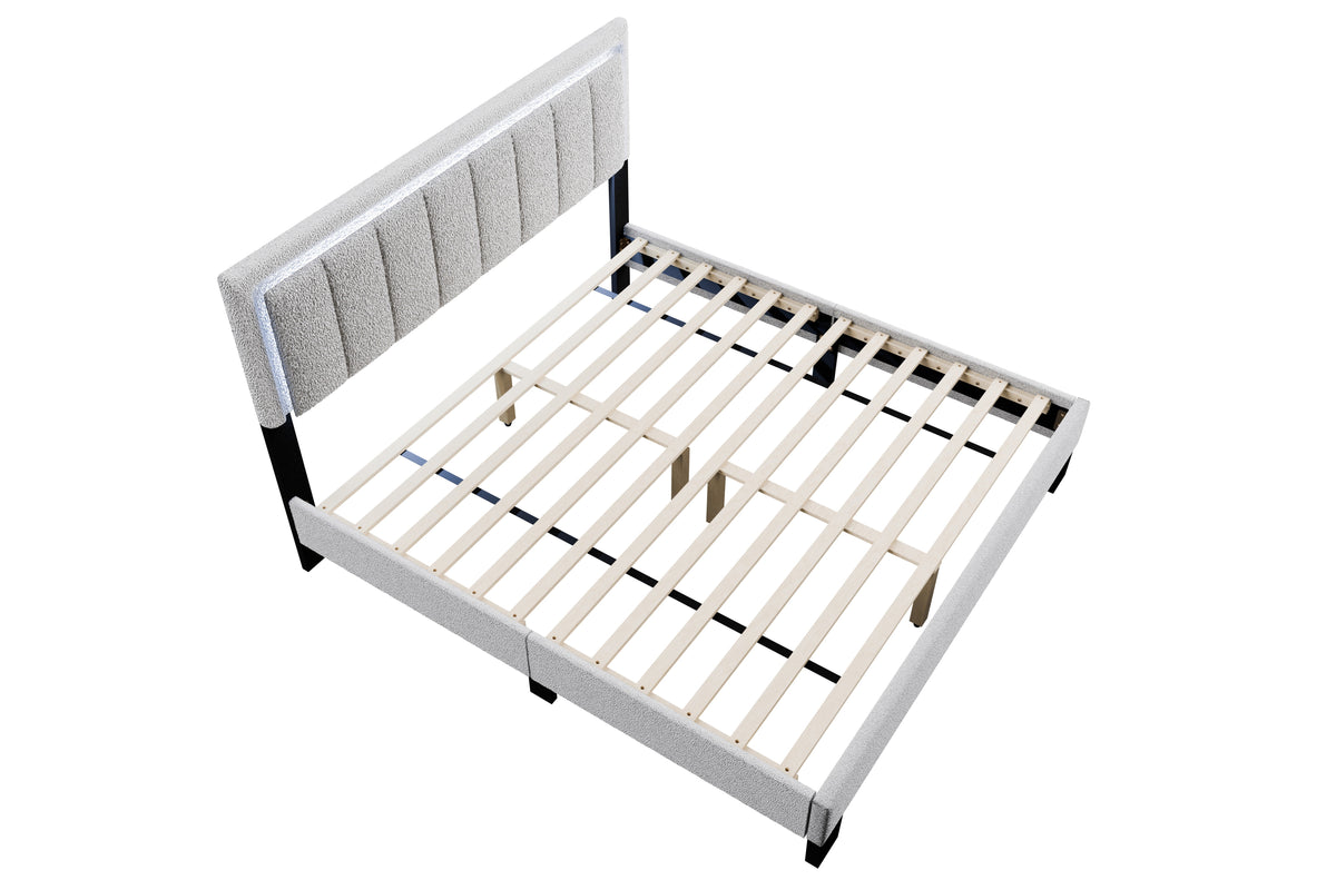 Full Bed - Light Gray