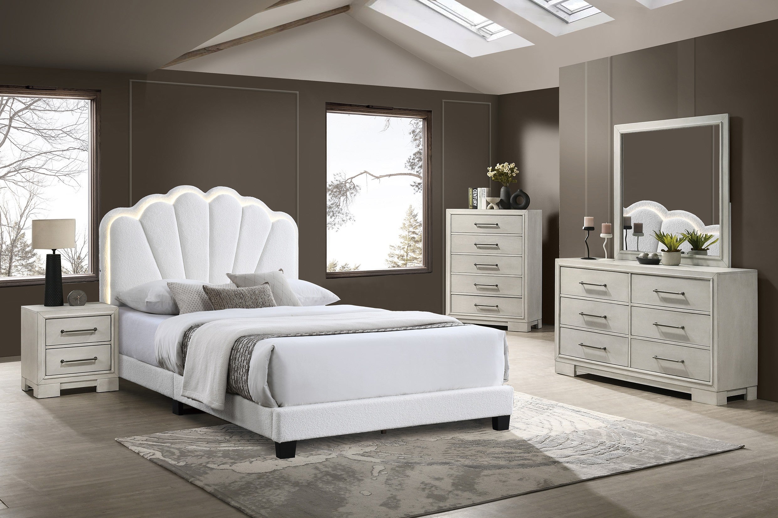 Full Bed - White