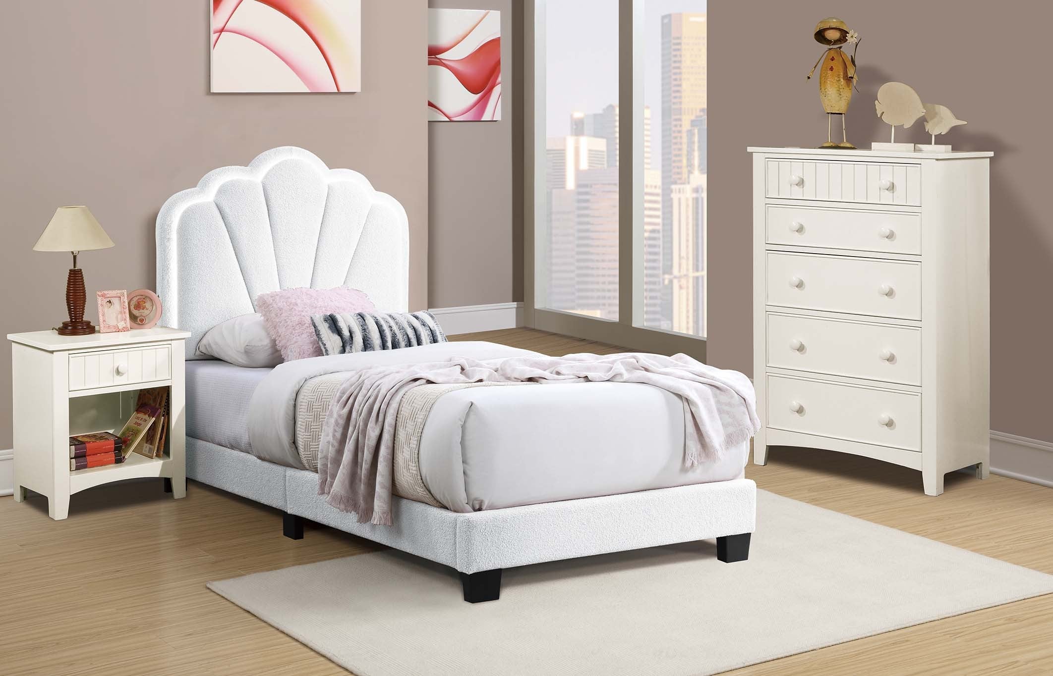 Twin Bed - White