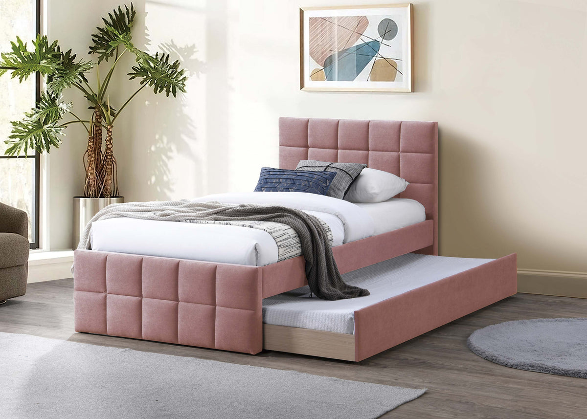 Twin Bed W/ Trundle - Pink