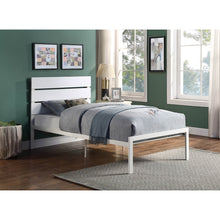 Load image into Gallery viewer, TWIN METAL BED WITH MATTRESS HME-1804WHT