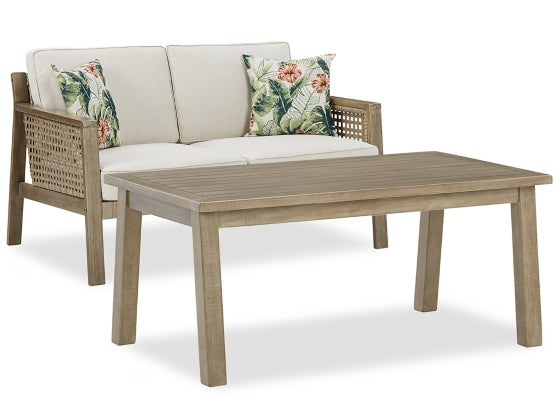 Outdoor Loveseat with Coffee Table PKG013822 (P342-835,P342-701) ASH