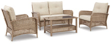 Load image into Gallery viewer, Outdoor Loveseat and 2 Chairs with Coffee Table PKG013824 (P345-035,P345-820) ASH