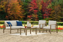 Load image into Gallery viewer, Outdoor Loveseat and 2 Chairs with Coffee Table PKG013819 (P349-034,P349-821) ASH