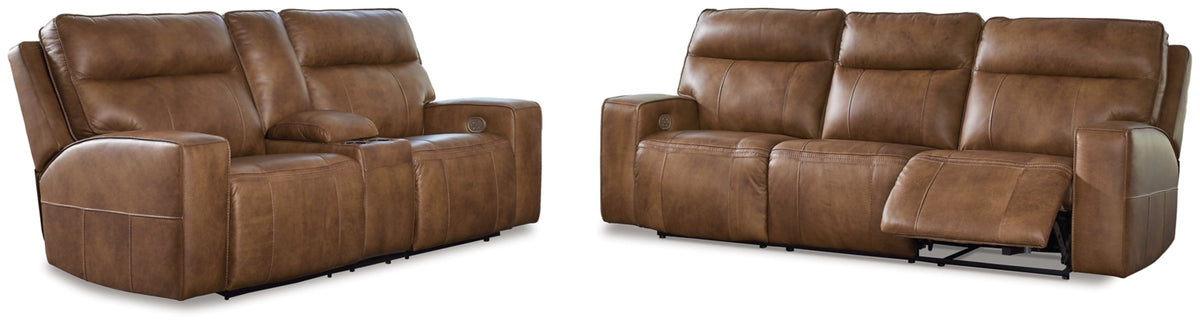 POWER RECLINING SOFA AND LOVESEAT U1520615/18-ASH