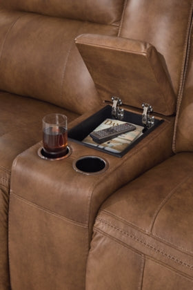 POWER RECLINING SOFA AND LOVESEAT U1520615/18-ASH