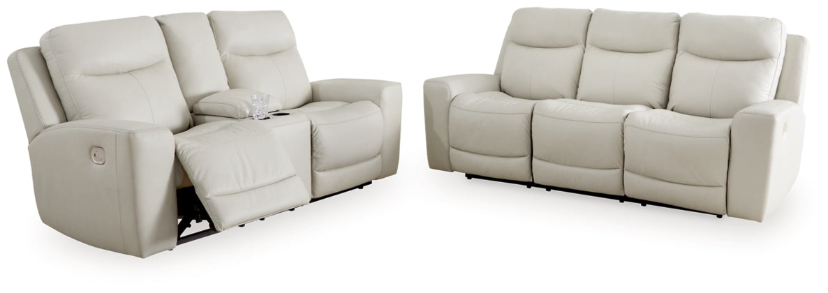 POWER RECLINING SOFA AND LOVESEAT U5950515/18-ASH