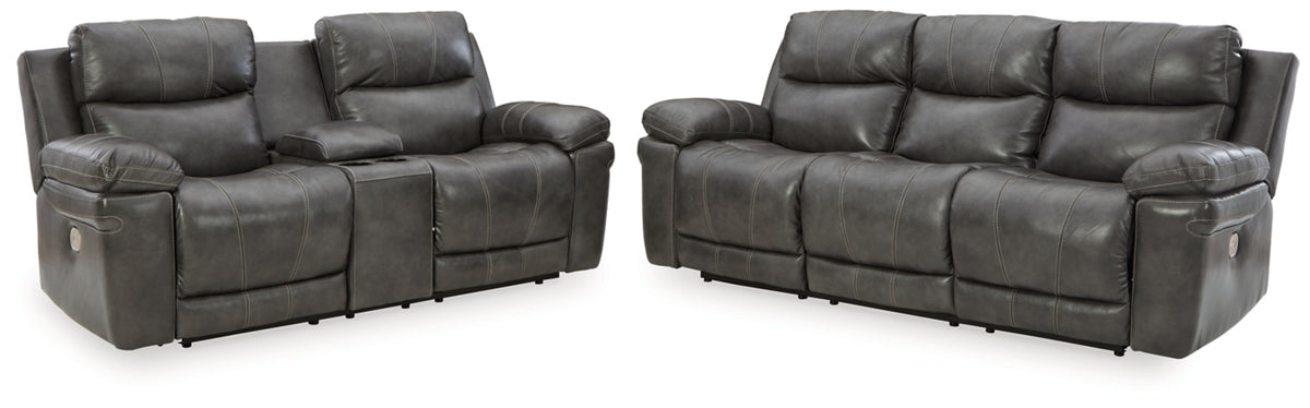 POWER RECLINING SOFA AND LOVESEAT U6480615/18-ASH