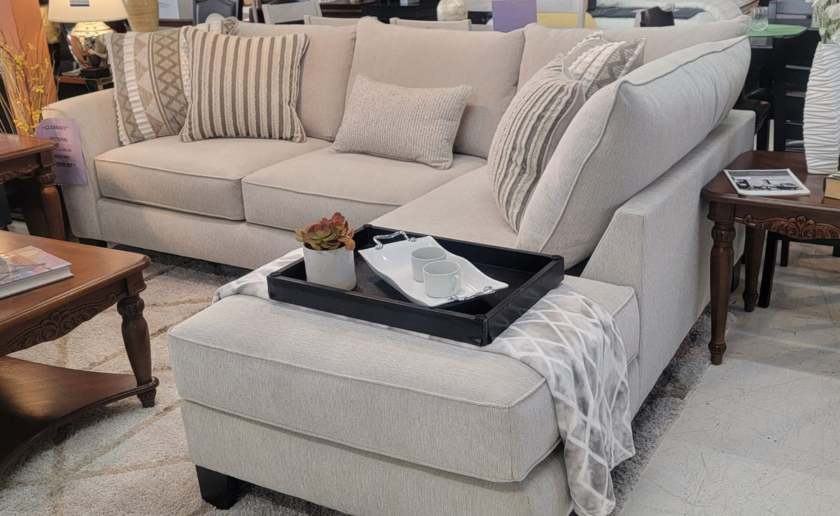 SOFA CHAISE BEND-IVORY WFI