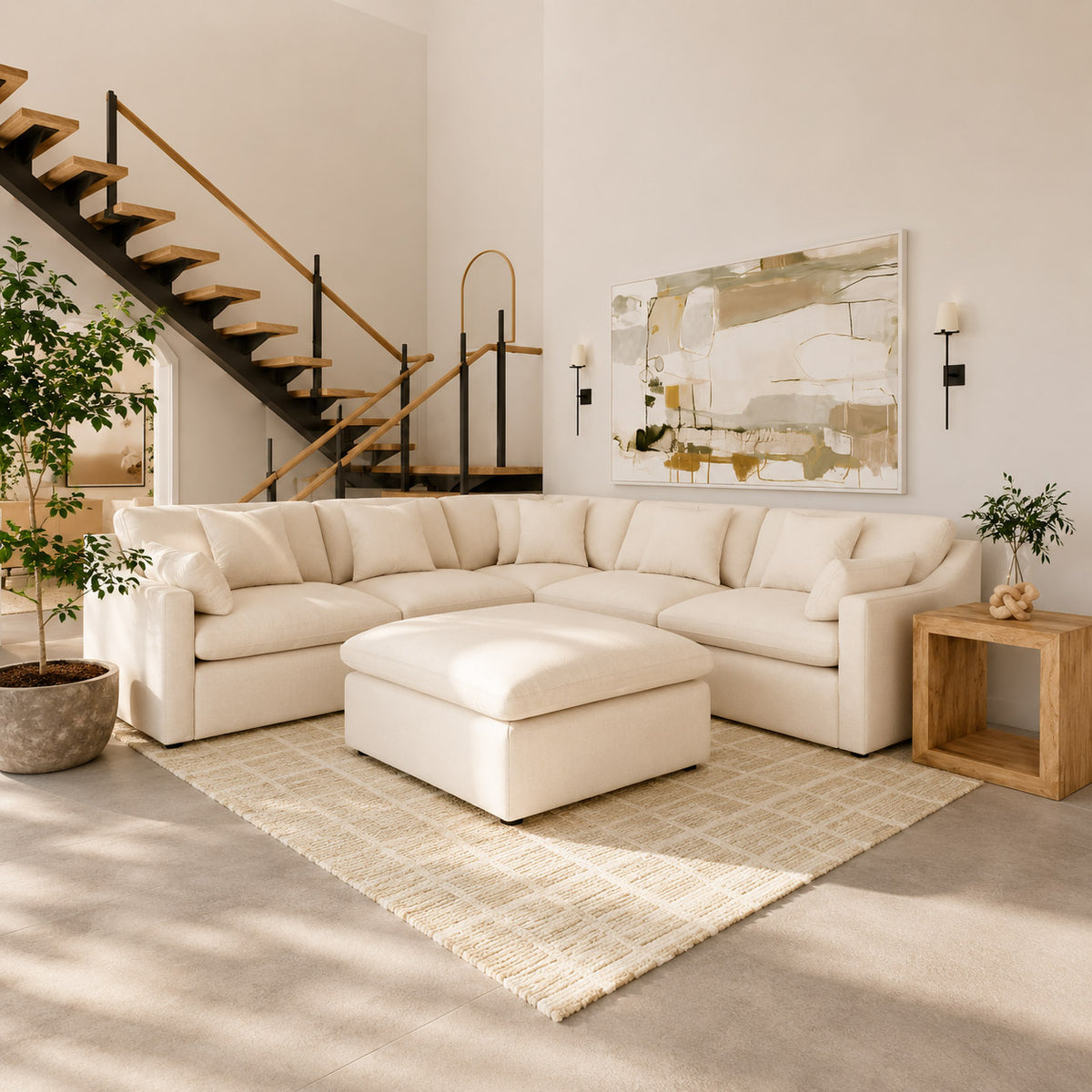 Modular Sectional Sofa Ivory 551451-CST
