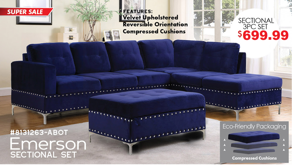 SOFA CHAISE REVERSIBLE EMERSON