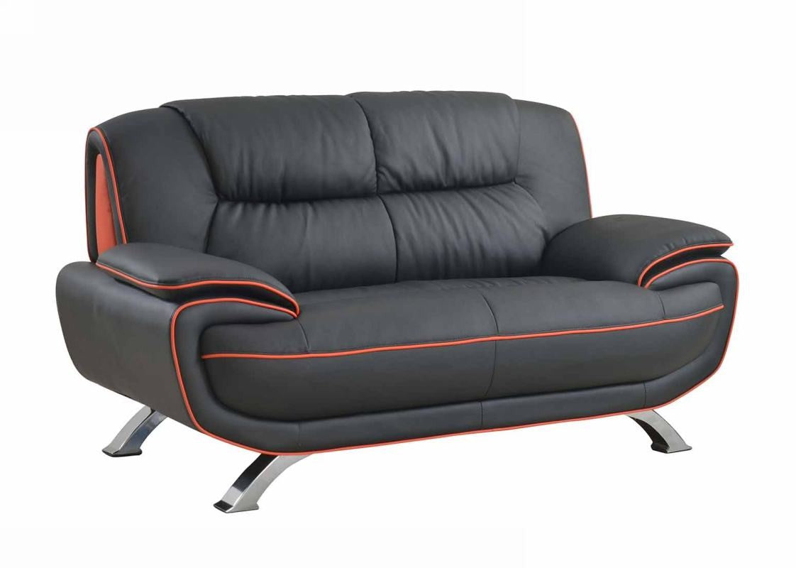 2PCS BLACK SOFA AND LOVESEAT #405GU