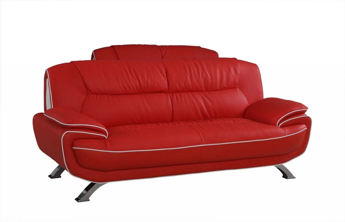 2PCS RED SOFA AND LOVESEAT #405GU