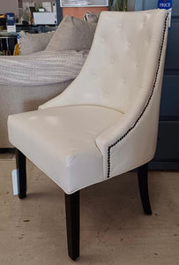 SET OF 2 ACCENT CHAIR IVORY-DISPLAY