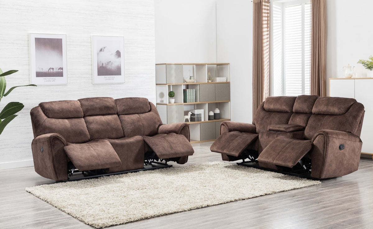 2PCS BROWN SOFA AND LOVESEAT #5008GU