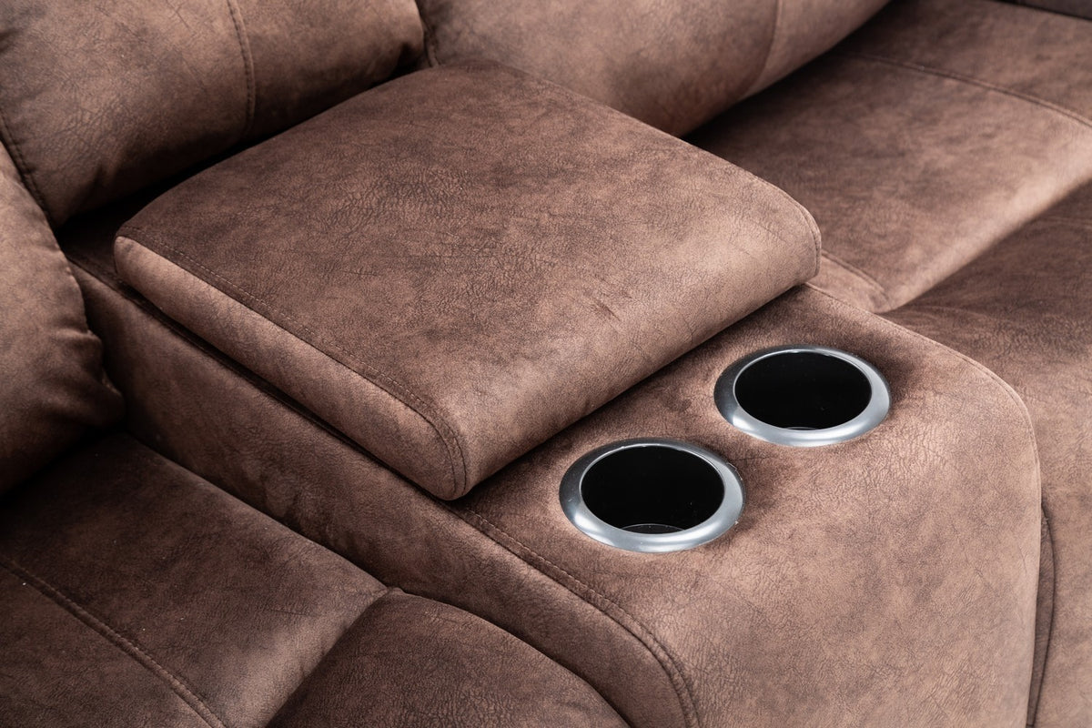 2PCS BROWN SOFA AND LOVESEAT #5008GU