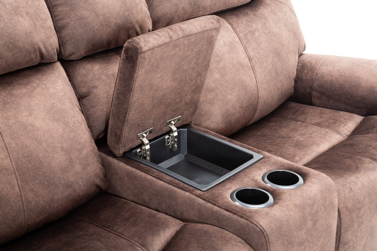 2PCS BROWN SOFA AND LOVESEAT #5008GU
