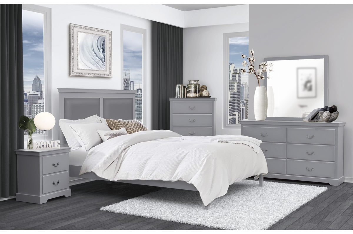4PCS QUEEN BEDROOM SET #1519GY HM
