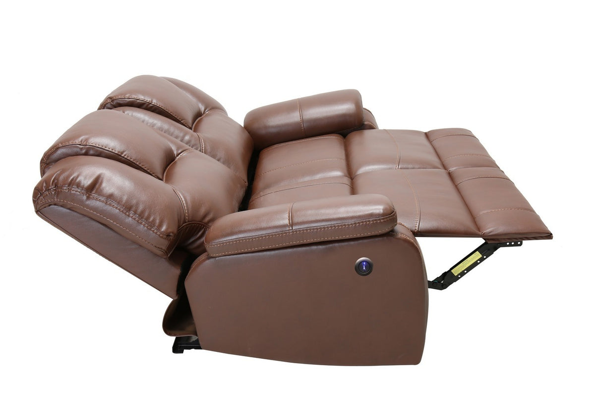 2PCS BROWN POWERRECLINING SOFA AND LOVESEAT#7993GU