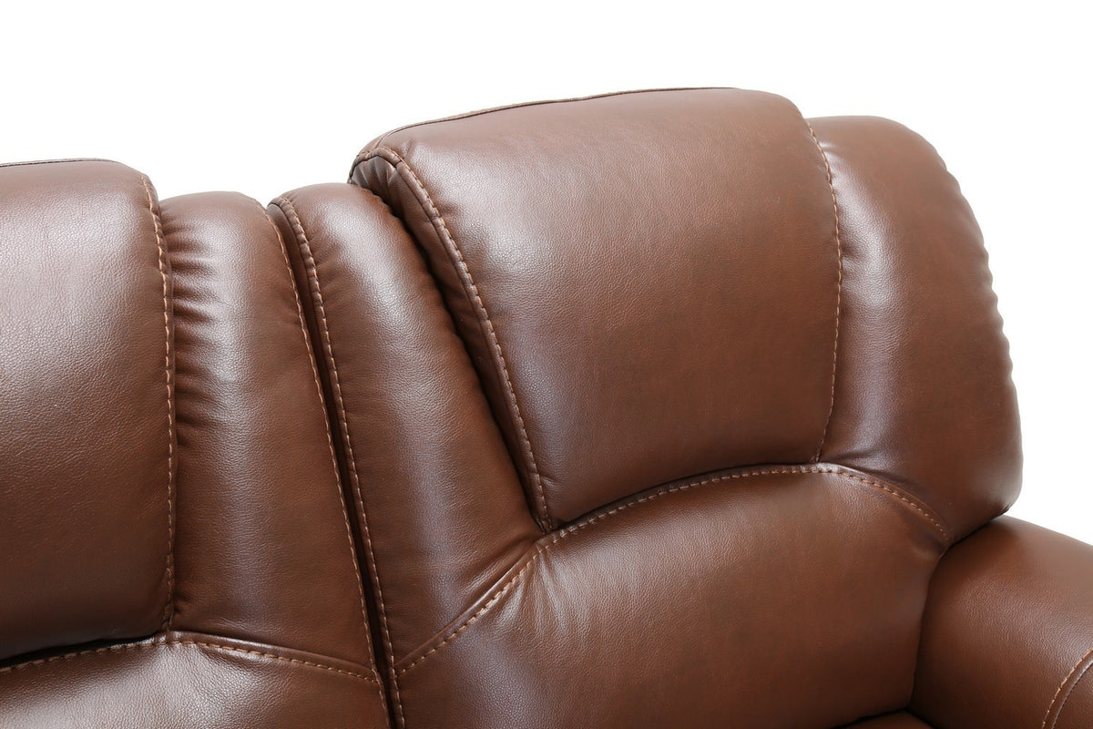 2PCS BROWN POWERRECLINING SOFA AND LOVESEAT#7993GU