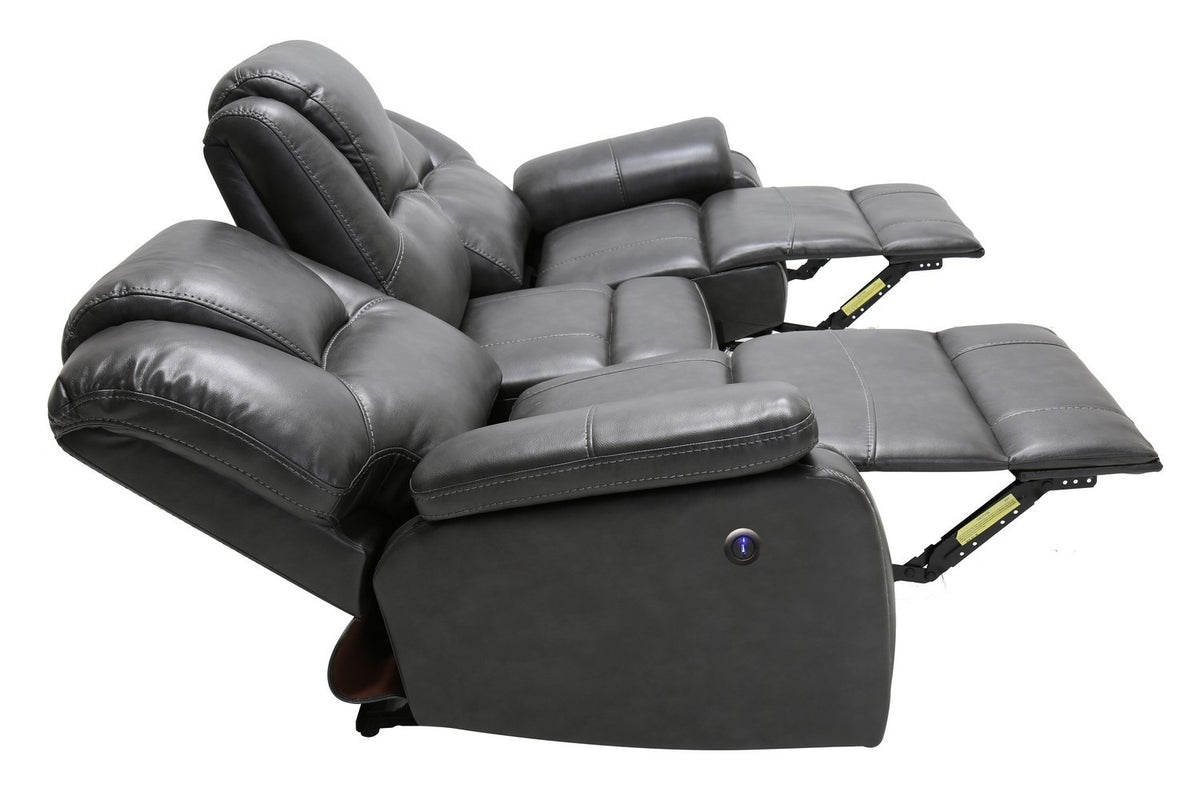 2PCS GRAY POWER RECLINING SOFA AND LOVESEAT #7993GU