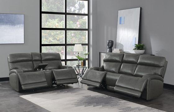 POWER RECLINER SOFA & LOVESEAT 610484-S2-COA