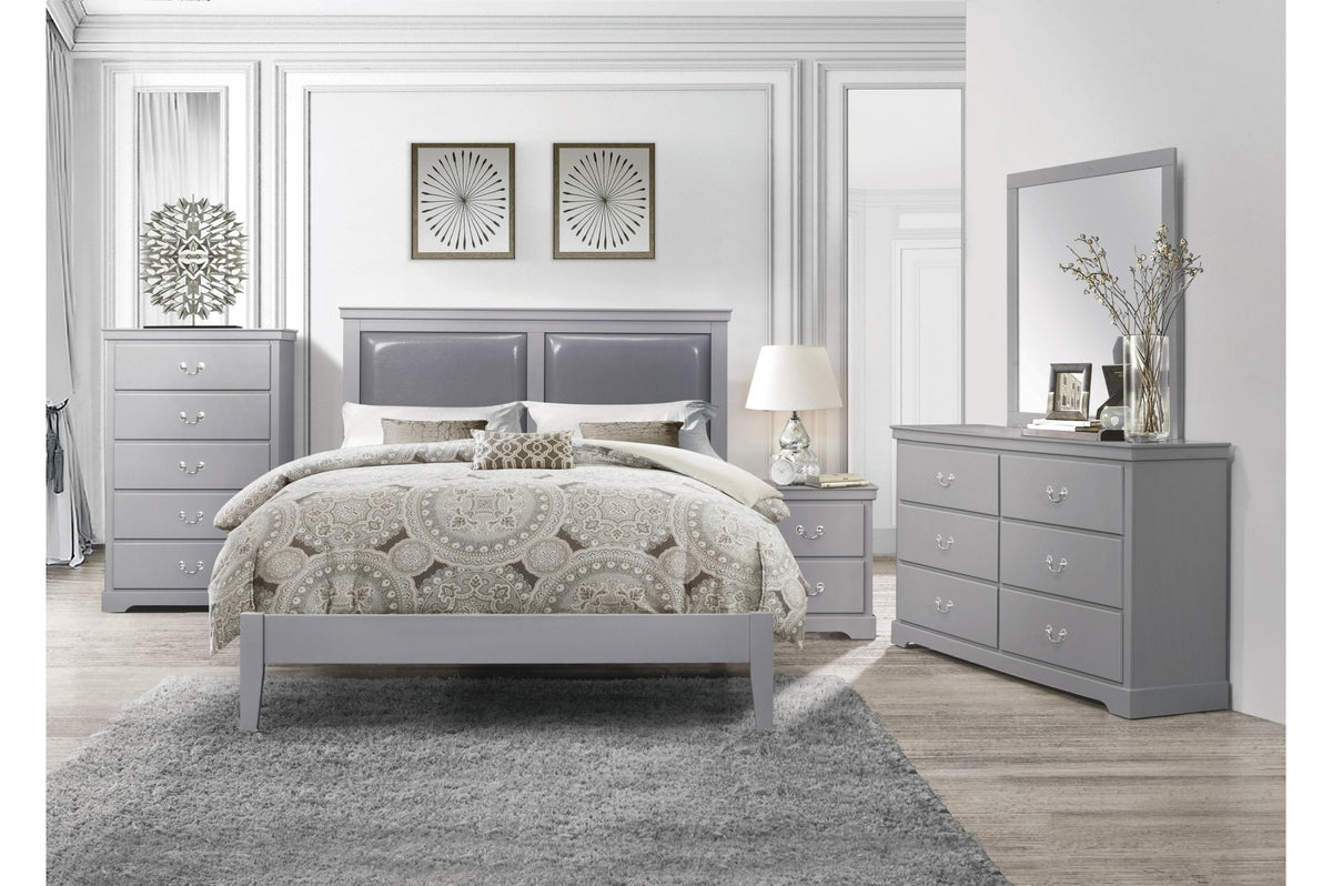 4PCS QUEEN BEDROOM SET #1519GY HM