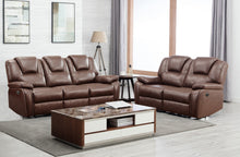 Load image into Gallery viewer, 2PCS BROWN POWERRECLINING SOFA AND LOVESEAT#7993GU