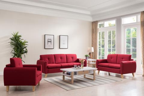 LOVESEAT RED 8002F-RED-2