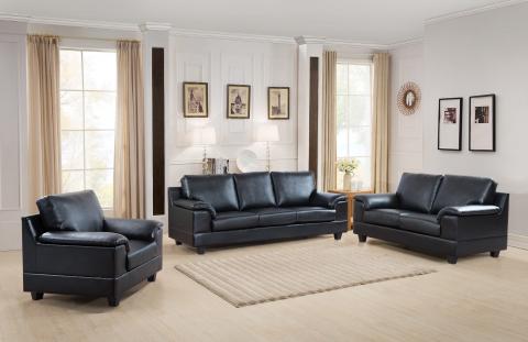 LOVE SEAT 8009-BLK-2