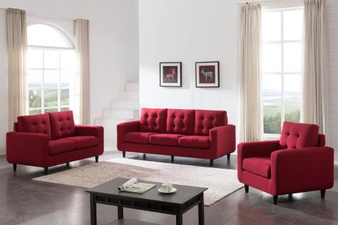 LOVESEAT 8013F-RED-2
