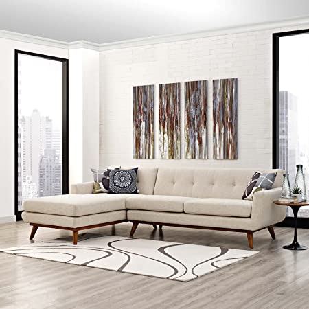 Left-Facing Sectional Sofa in Azure  EEI-2068-AZU-SET