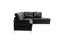 SECTIONAL & OTTOMAN 8378BLK-HE