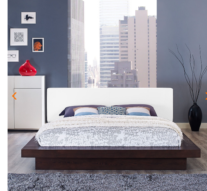 QUEEN BED FRAME MOD-5722-CAP-WHI