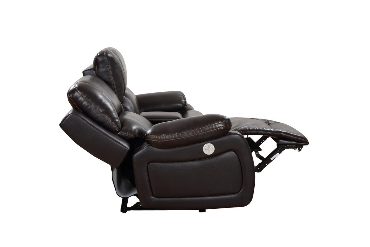 2PCS SET Brown Power Reclining Sofa Love #9422GU
