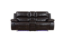 Load image into Gallery viewer, 2PCS SET Brown Power Reclining Sofa Love #9422GU