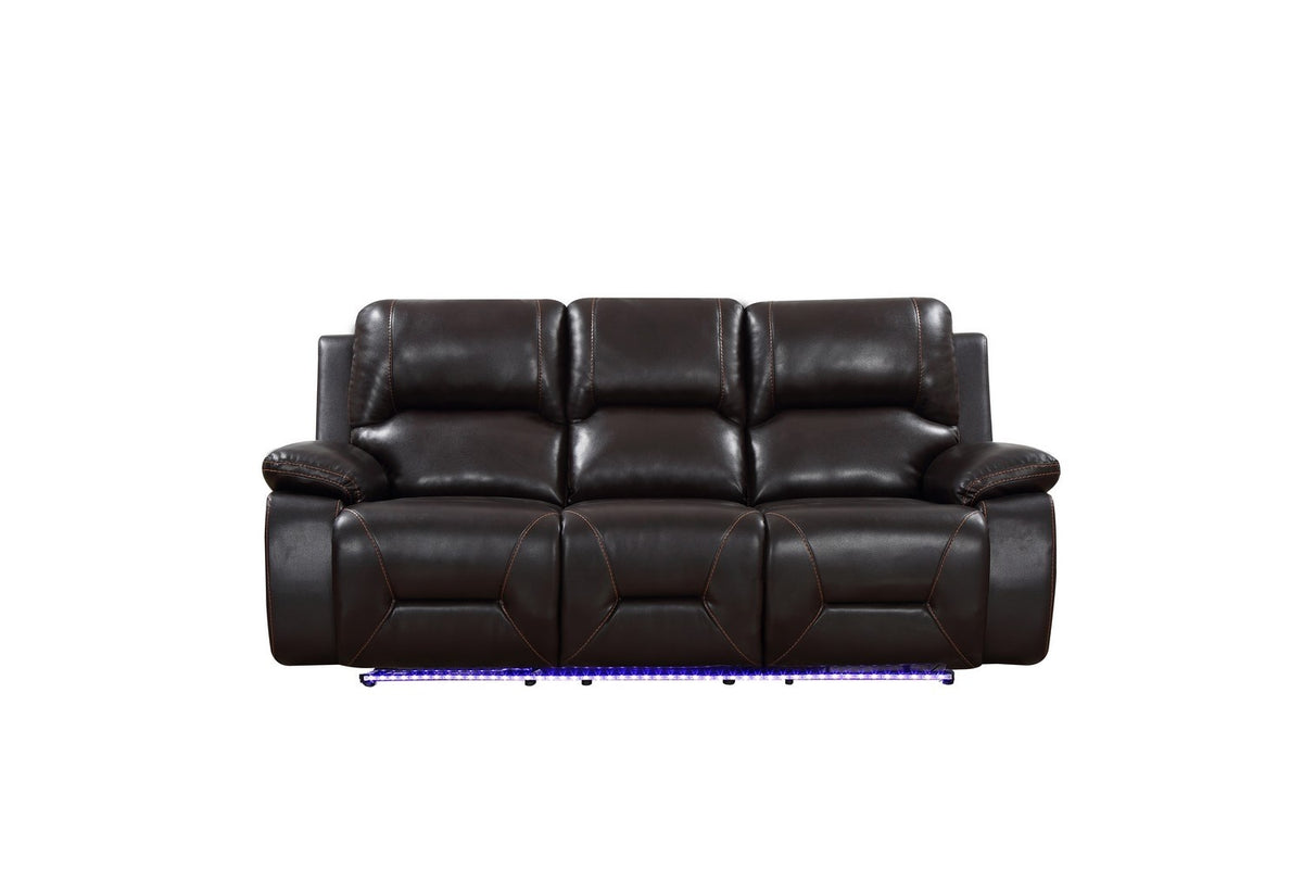 2PCS SET Brown Power Reclining Sofa Love #9422GU