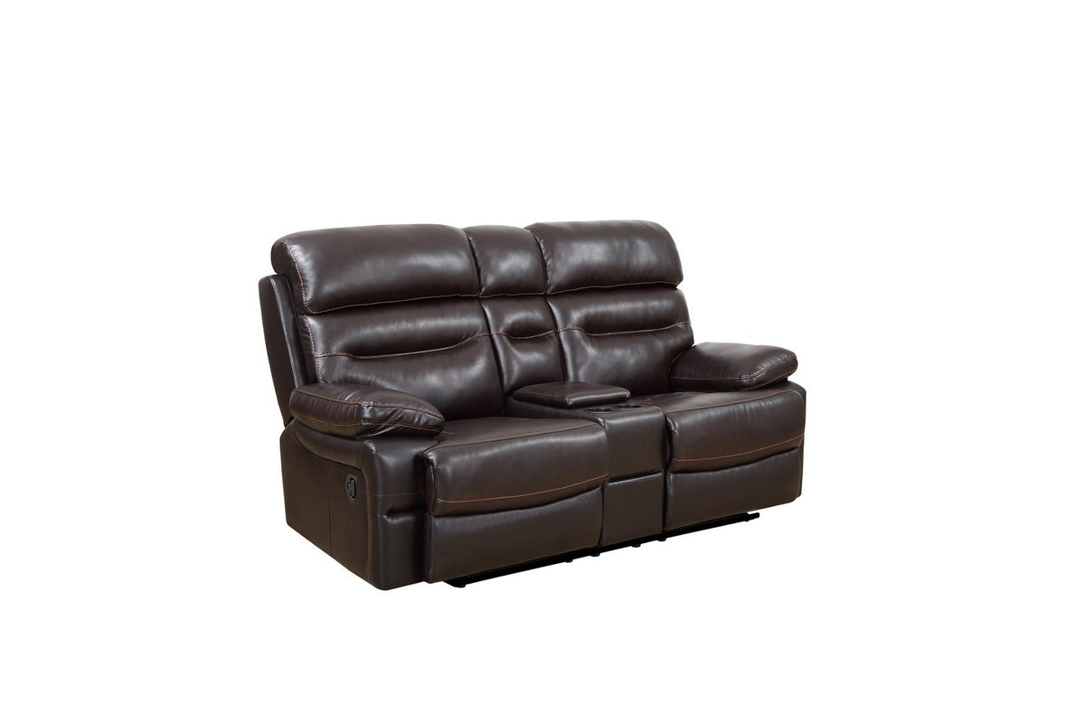 2PCS BROWN SOFA AND LOVESEAT #9442GU