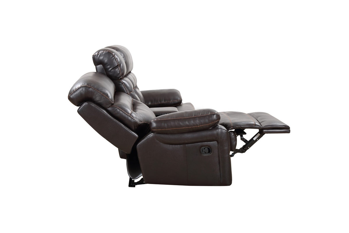 2PCS BROWN SOFA AND LOVESEAT #9442GU