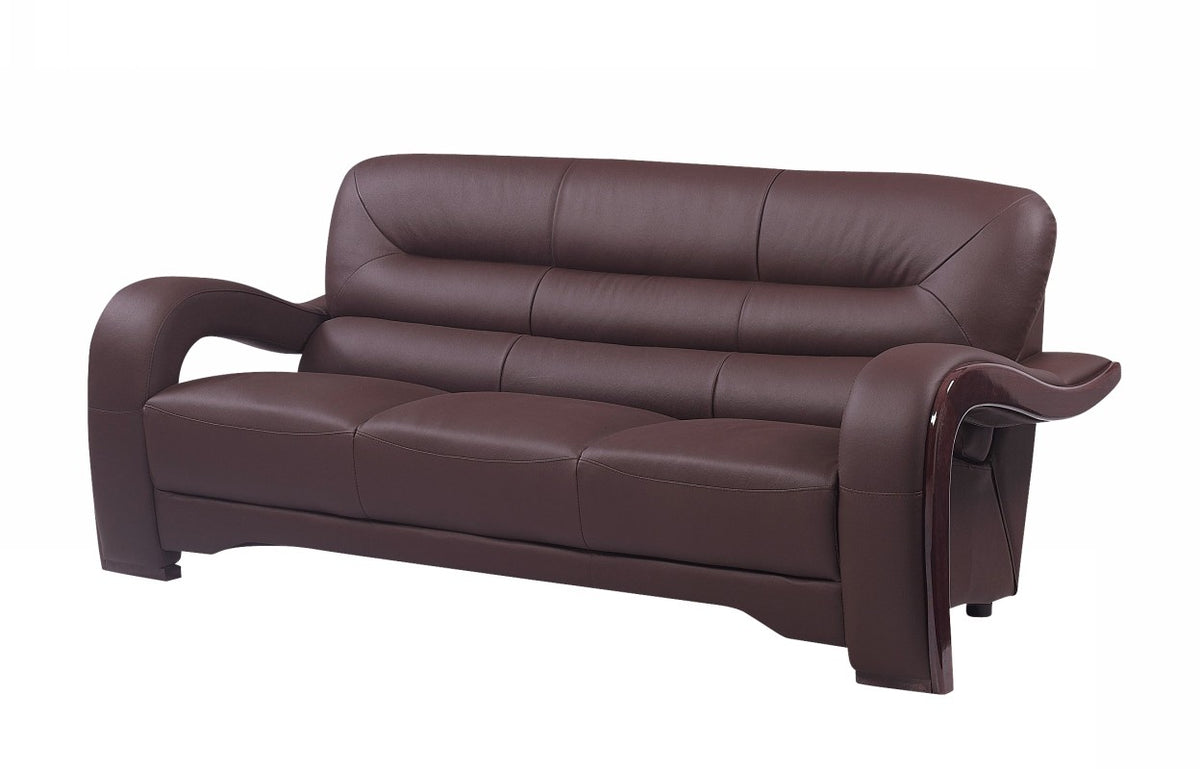 2 PCS BROWN SOFA AND LOVESEAT #992GU