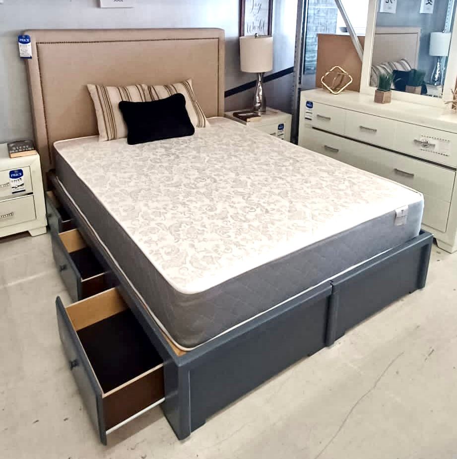 CHEST BED WITH DRAWERS AND FREE MATTRESS