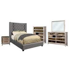 MIRABELLE QUEEN BED ONLY 7679GY-FOA