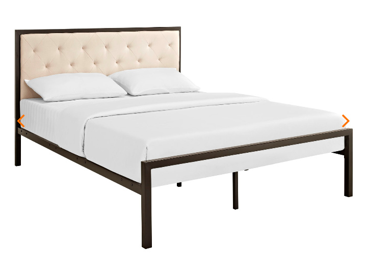 QUEEN BED FRAME MOD-5182-BRN-GRY