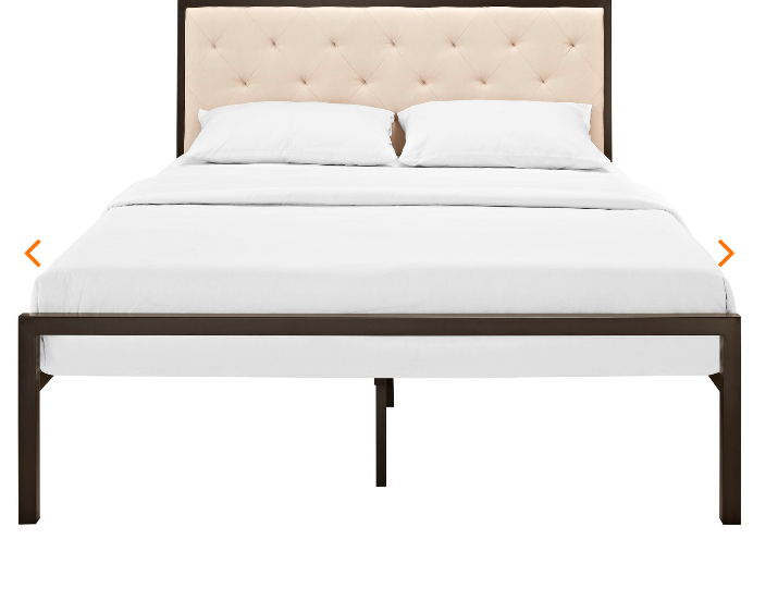QUEEN BED FRAME MOD-5182-BRN-GRY