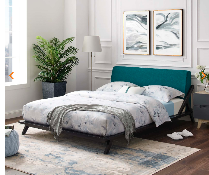 QUEEN BED FRAME MOD-6047-CAP-TEA
