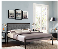 Load image into Gallery viewer, QUEEN BED FRAME MOD-5182-BRN-GRY